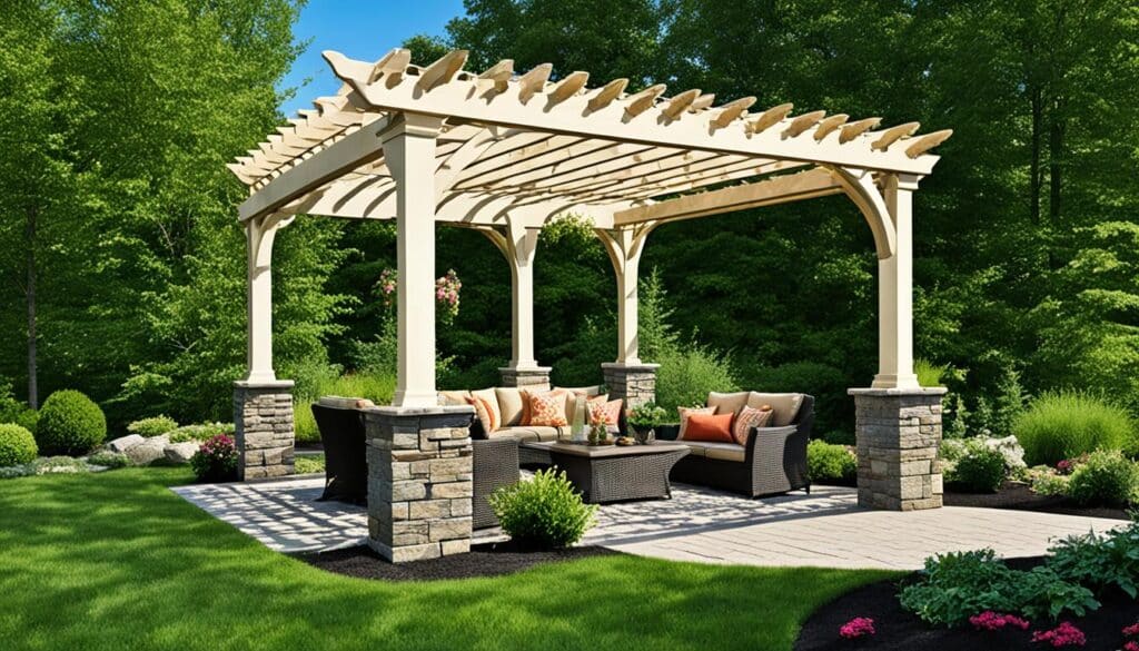 Varieties of pergola and pavilion designs