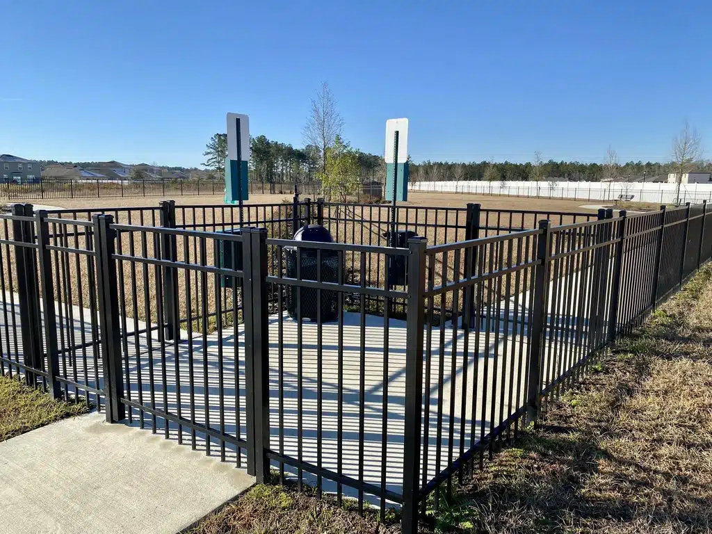 Fenced in park