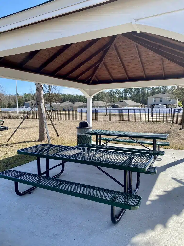 Pavilion with benches