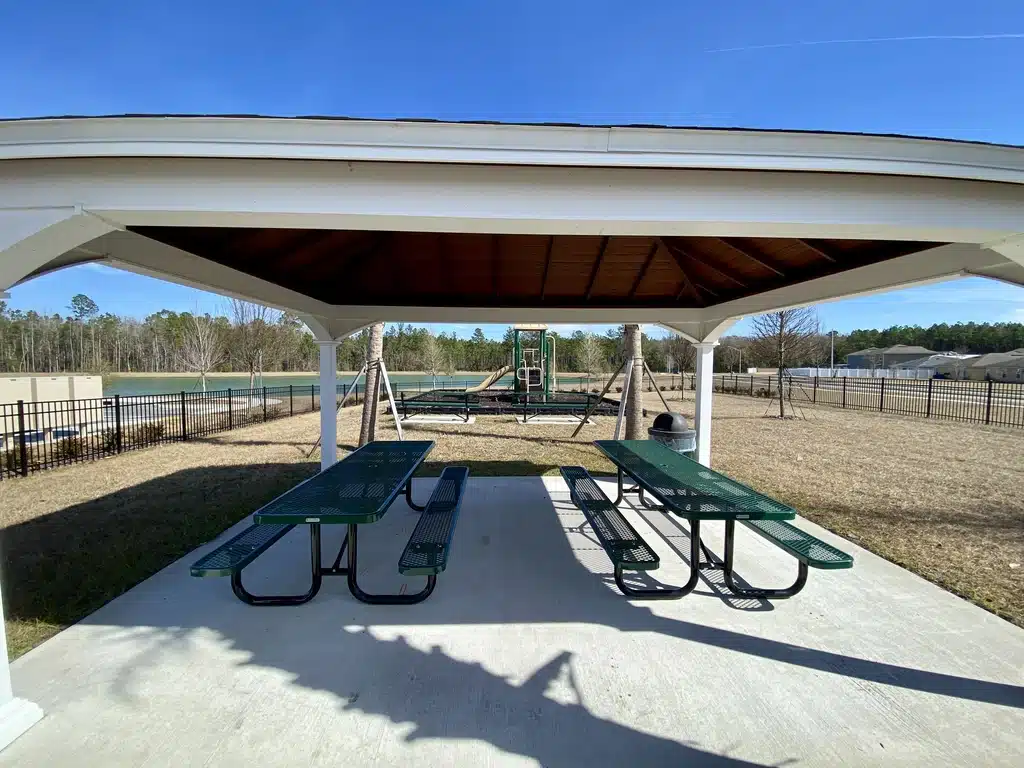 Pavilion with seating