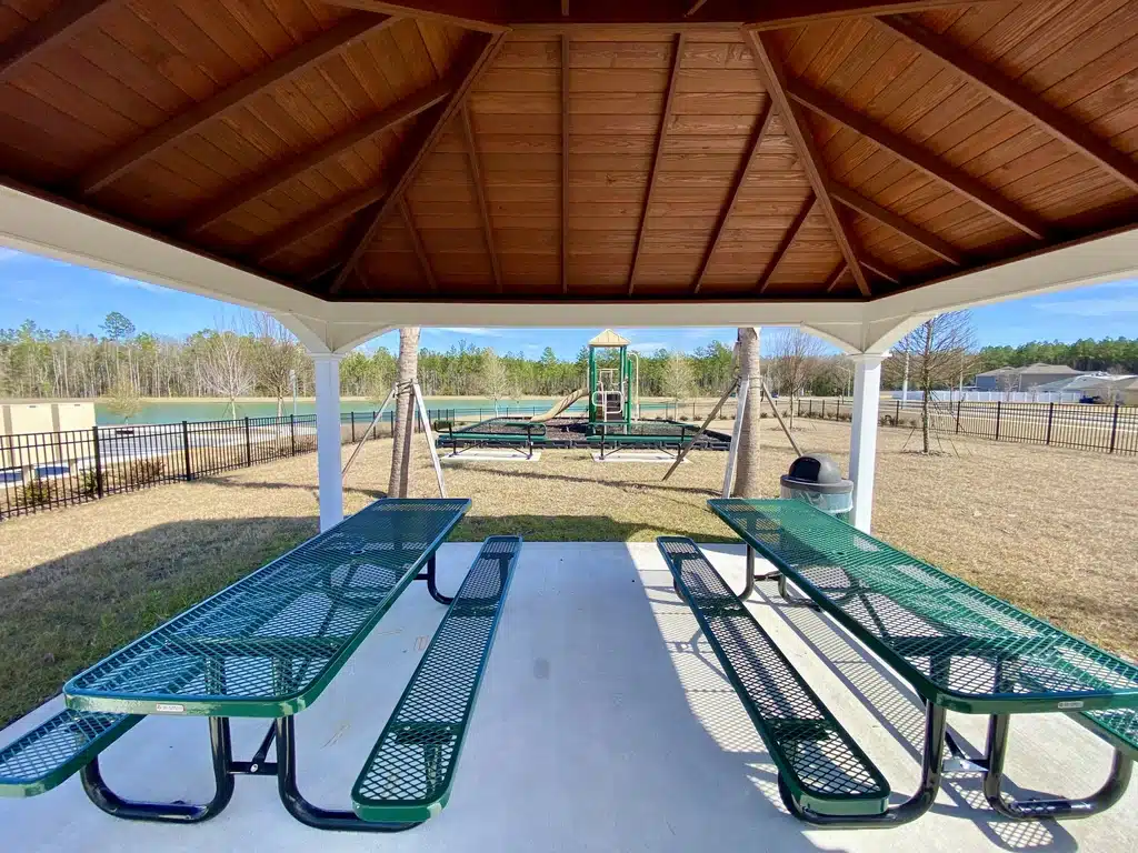 Pavilion with seating