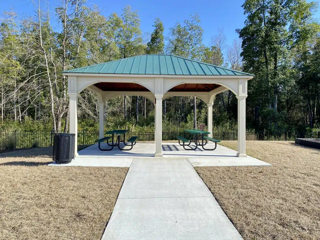 Pavilion with seating