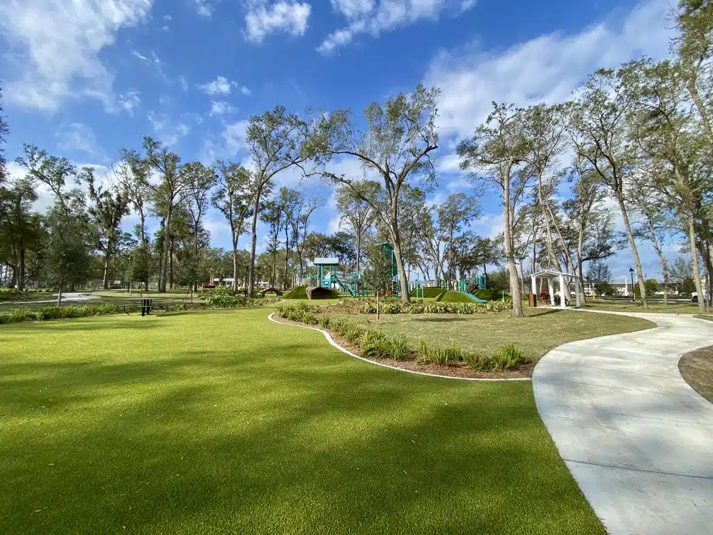 Walkway to kids playground
