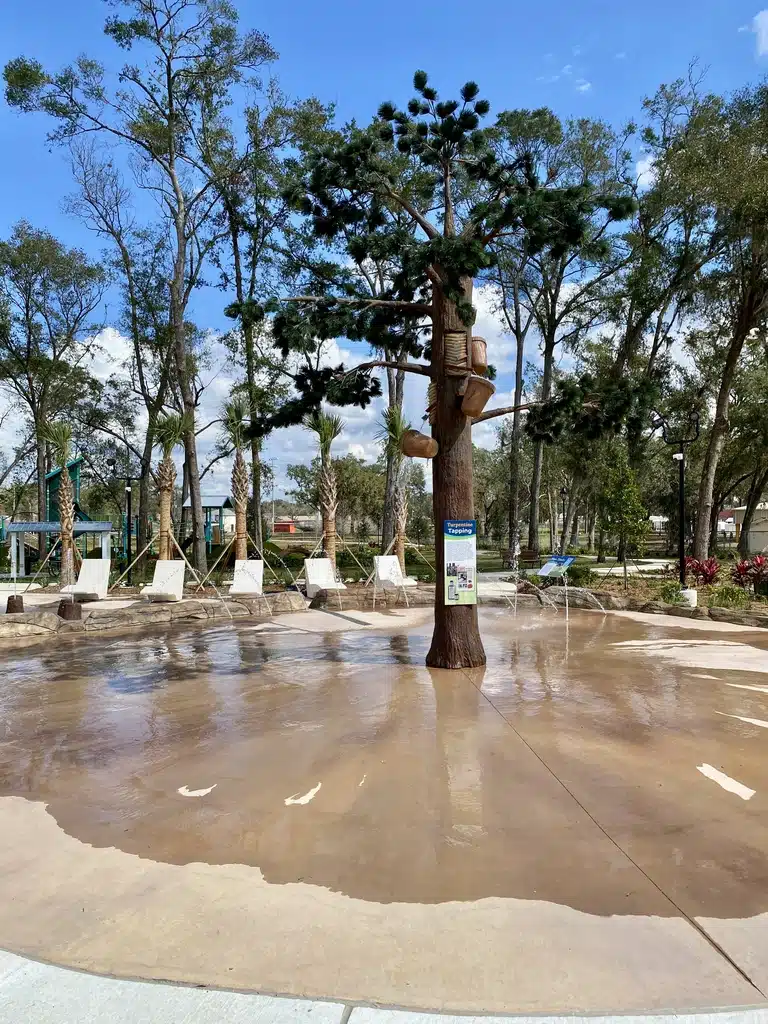 Landscape with water features