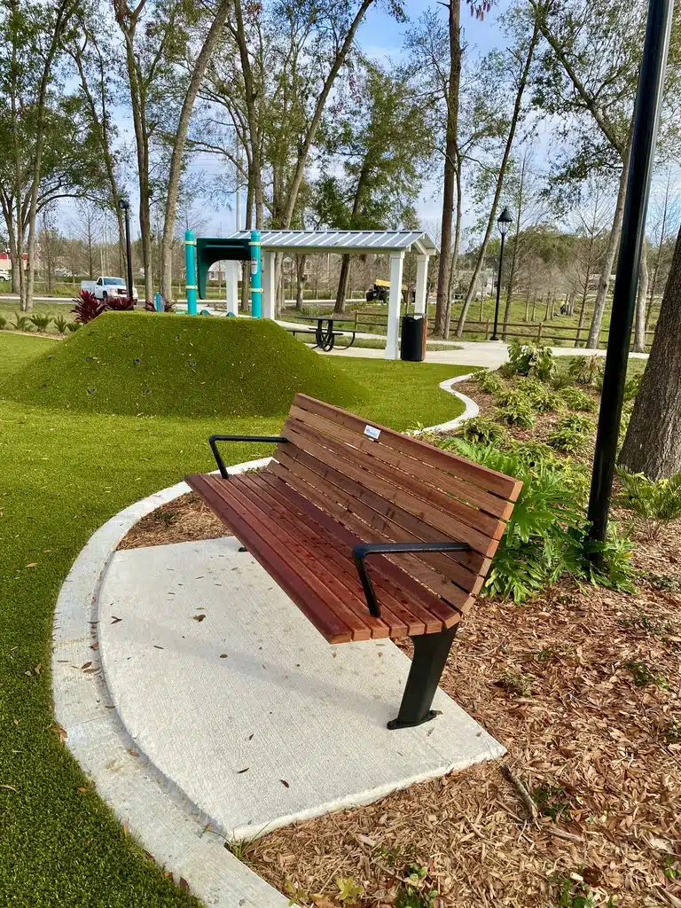 Bench and landscape
