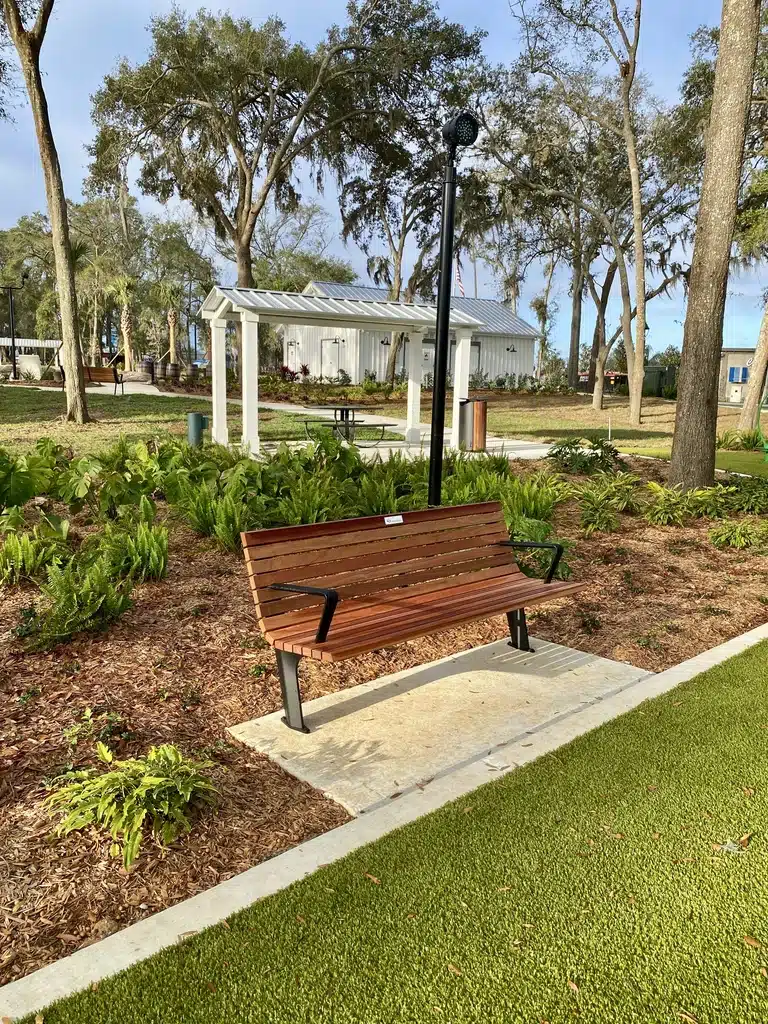 Bench and landscape
