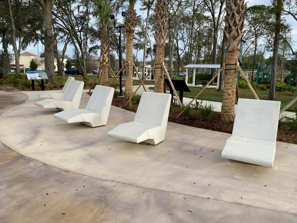 Pavilion with seating
