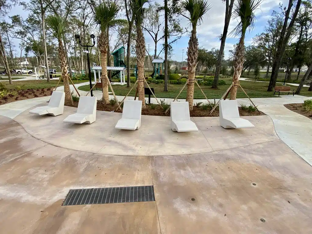 Pavilion with seating