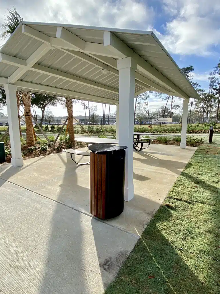 Pavilion with seating