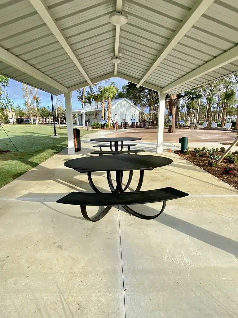 Pavilion with seating