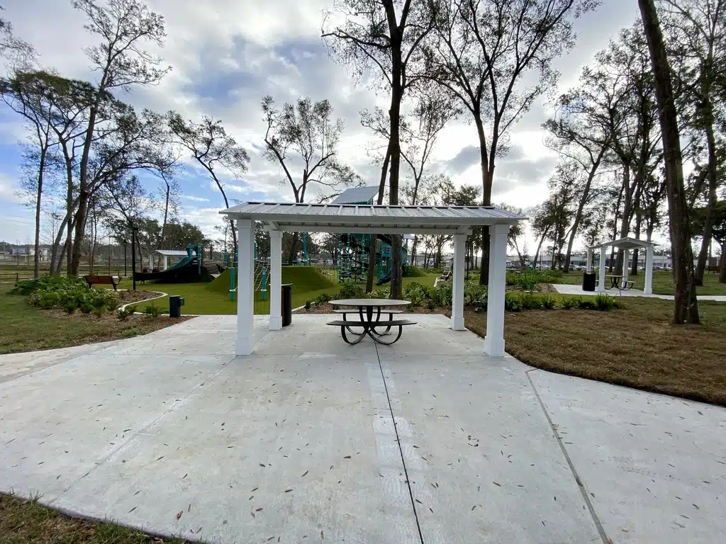 Pavilion with seating