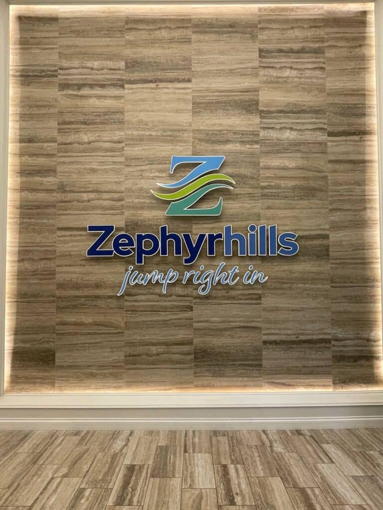 Zephyrhills sign unlit 2