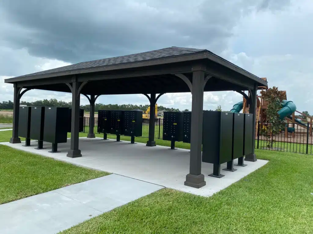 Pavilion and mailboxes