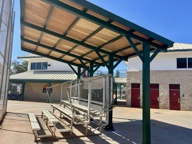 Baseball stands shelter