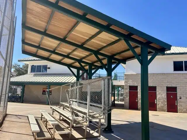 Baseball stands shelter