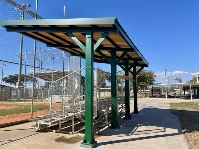 Baseball stands shelter