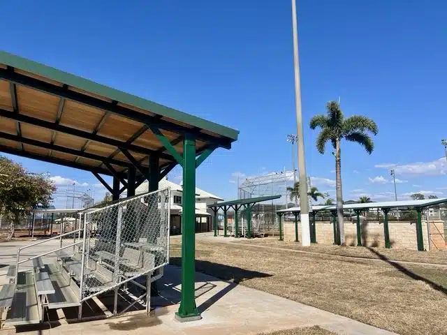 Baseball stands shelter
